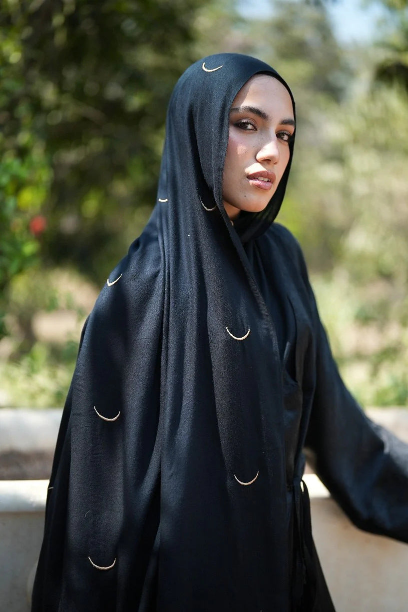 Satin Printed Hijab | Luxury Satin Shawl Headscarf