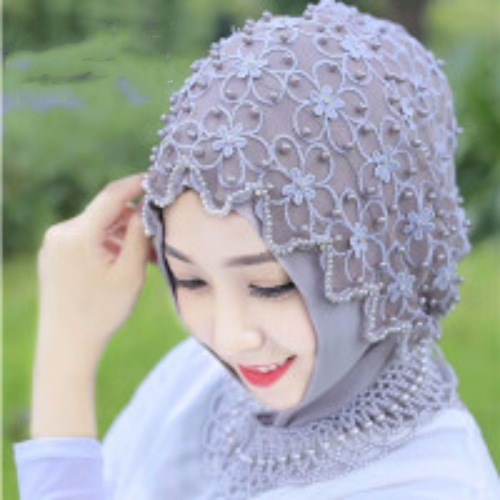 Chiffon Beaded Hijab – Elegant Muslim Headscarf for Women