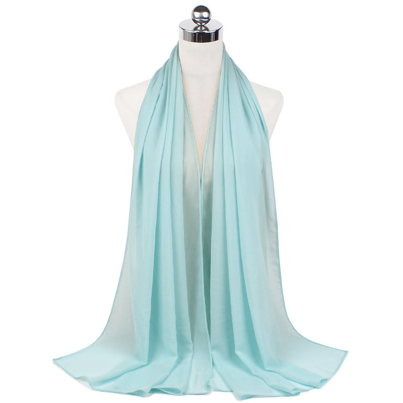Chiffon Hijab Scarf – Monochrome Pearl 70x180cm