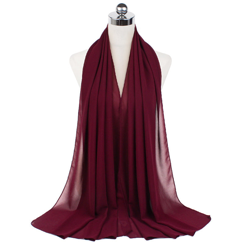 Chiffon Hijab Scarf – Monochrome Pearl 70x180cm
