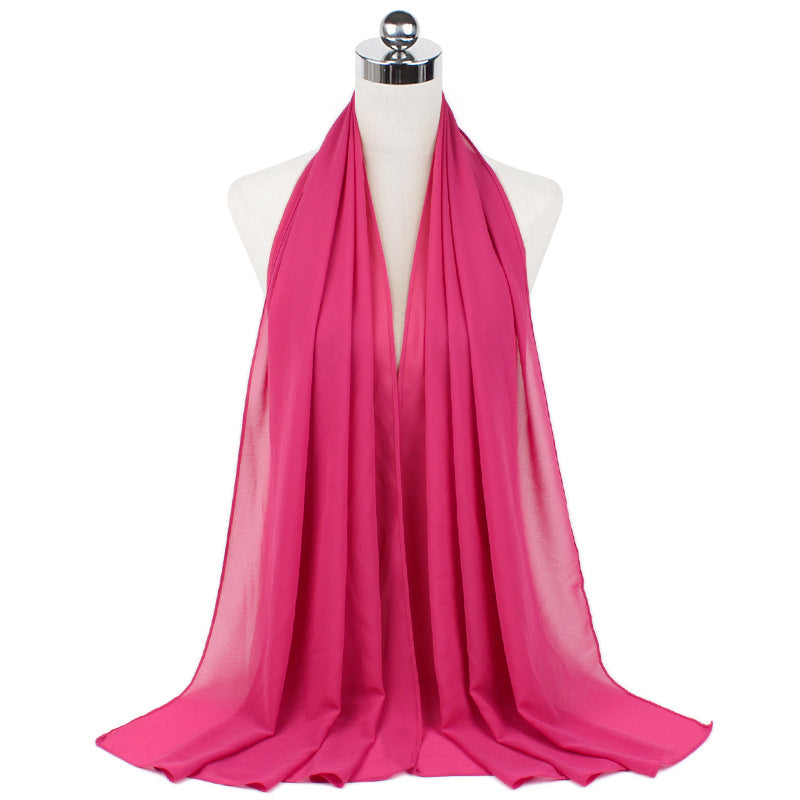 Chiffon Hijab Scarf – Monochrome Pearl 70x180cm