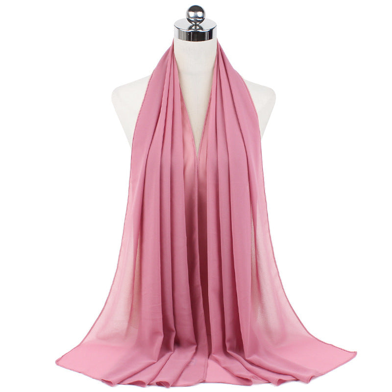 Chiffon Hijab Scarf – Monochrome Pearl 70x180cm