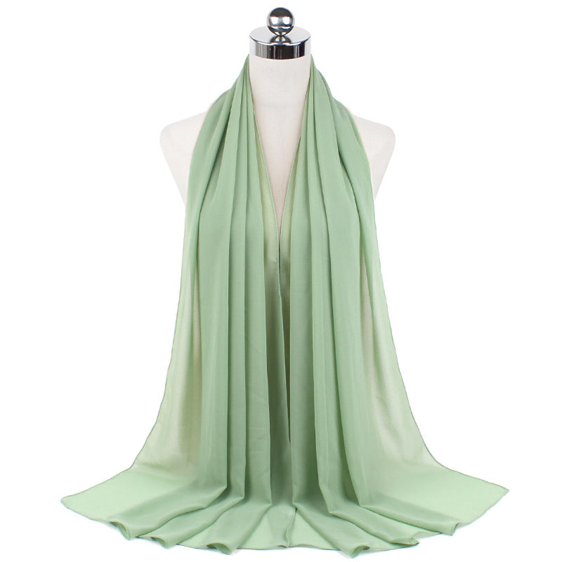 Chiffon Hijab Scarf – Monochrome Pearl 70x180cm